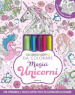 Caleidoscopio da colorare. Magici unicorni. Ediz. illustrata. Con 2 colle glitterate. Con 4 pennarelli